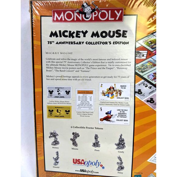 Disneyana - Mickey Mouse Monopoly 75th Anniversary Collector's Edition See Descr - Picture 7 of 9